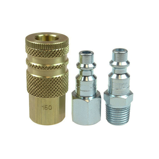 Juego de acoples 3 piezas 1/4, 1 fitting, 1 macho y 1 hembra 150-2-DL Coilhose