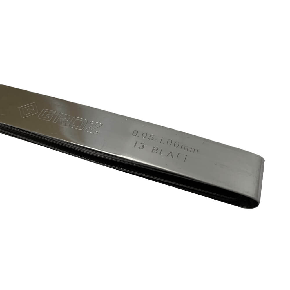 Calibrador de galgas acero inoxidable 13 hojas FLG/13/100 Groz