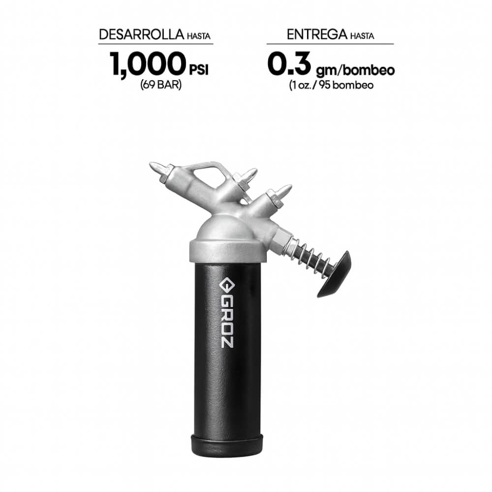Mini engrasadora de empuje 3onzas con 3 boquillas intercambiables G3P Groz