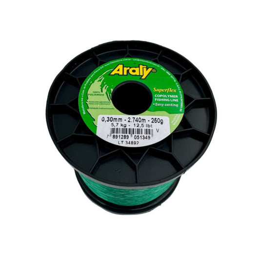 Rollo de nailon para pesca Verde Superflex Araty