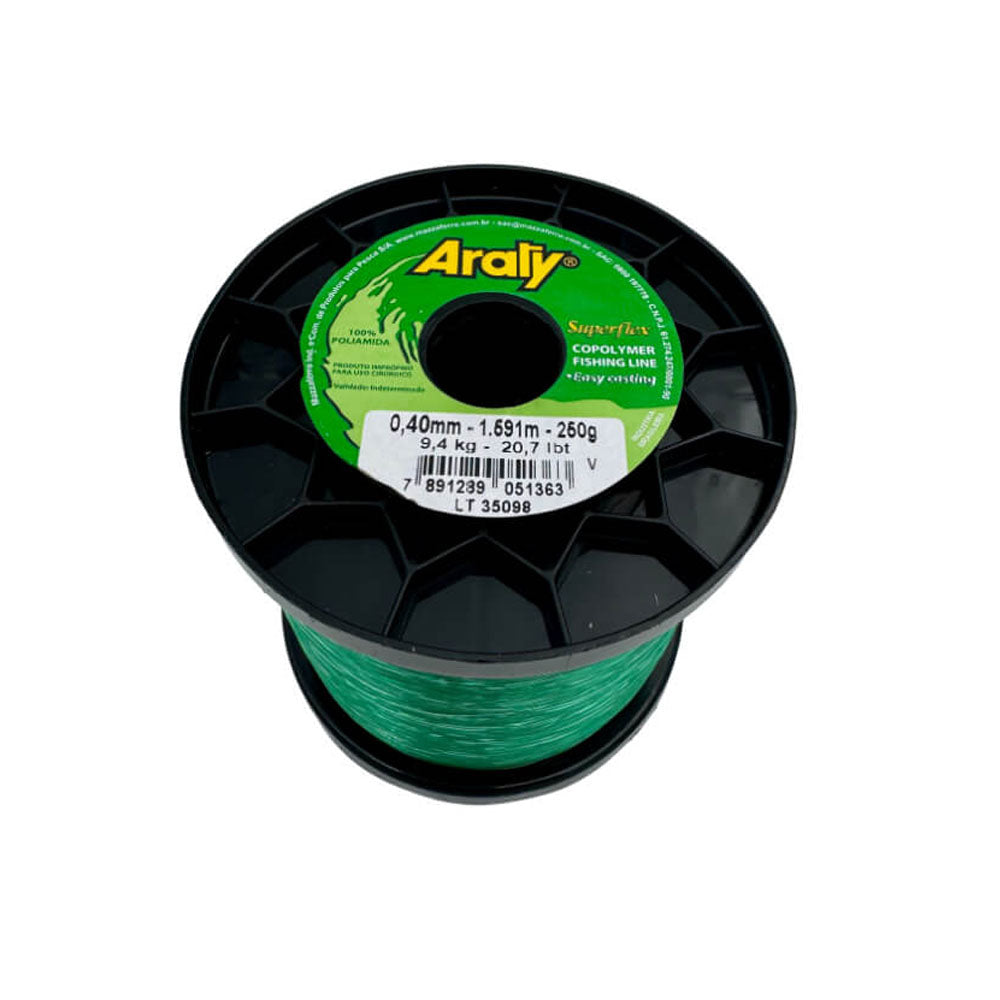 Rollo de nailon para pesca Verde Superflex Araty