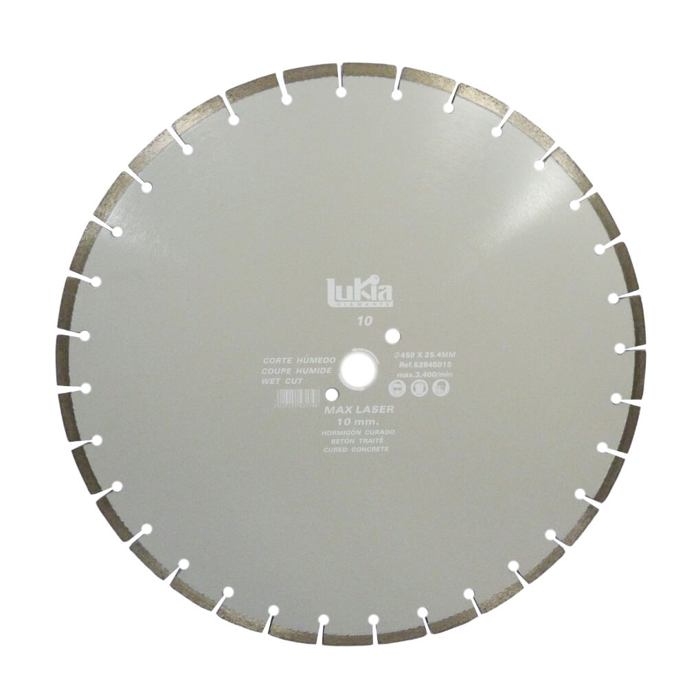Disco diamantado corte humedo profesional segmentado 18 pulgadas gris 2845015 Lukia