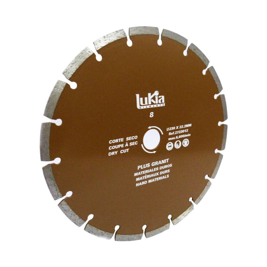 Disco diamantado corte seco profesional segmentado café Lukia