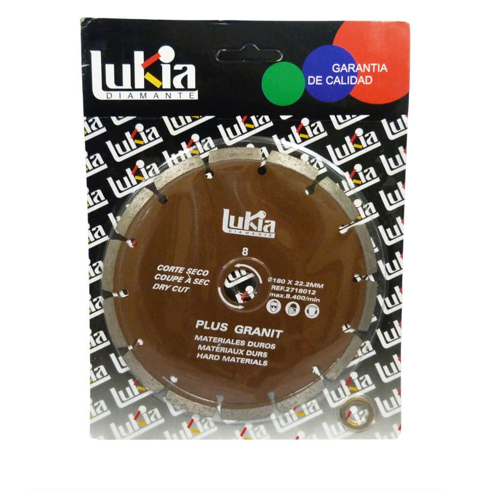 Disco diamantado corte seco profesional segmentado café Lukia