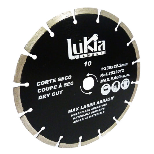 Disco diamantado corte seco profesional segmentado negro Lukia