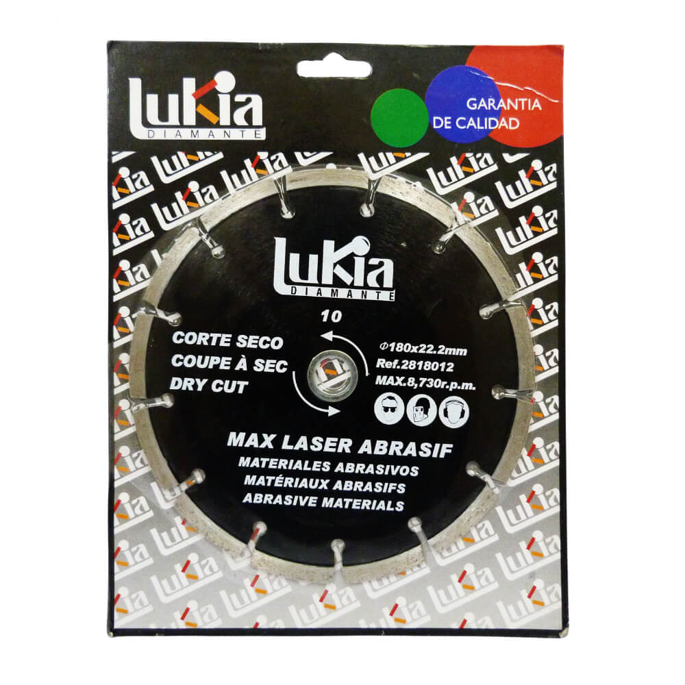 Disco diamantado corte seco profesional segmentado negro Lukia