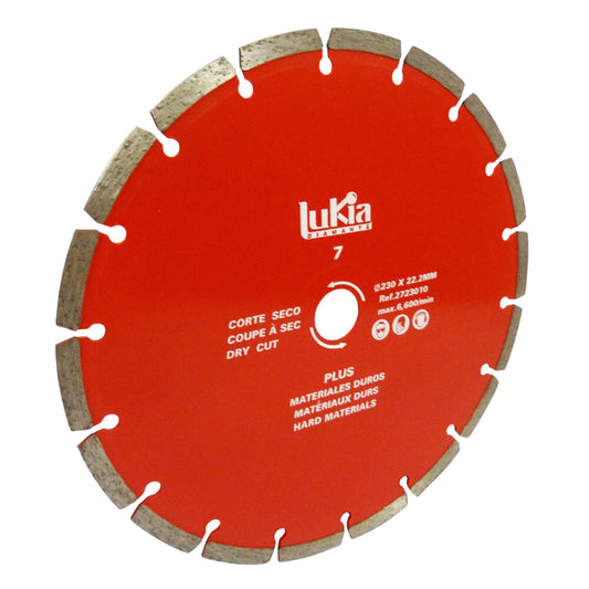 Disco diamantado corte seco profesional 9 pulgadas x 22.2 rojo  2723010 Lukia