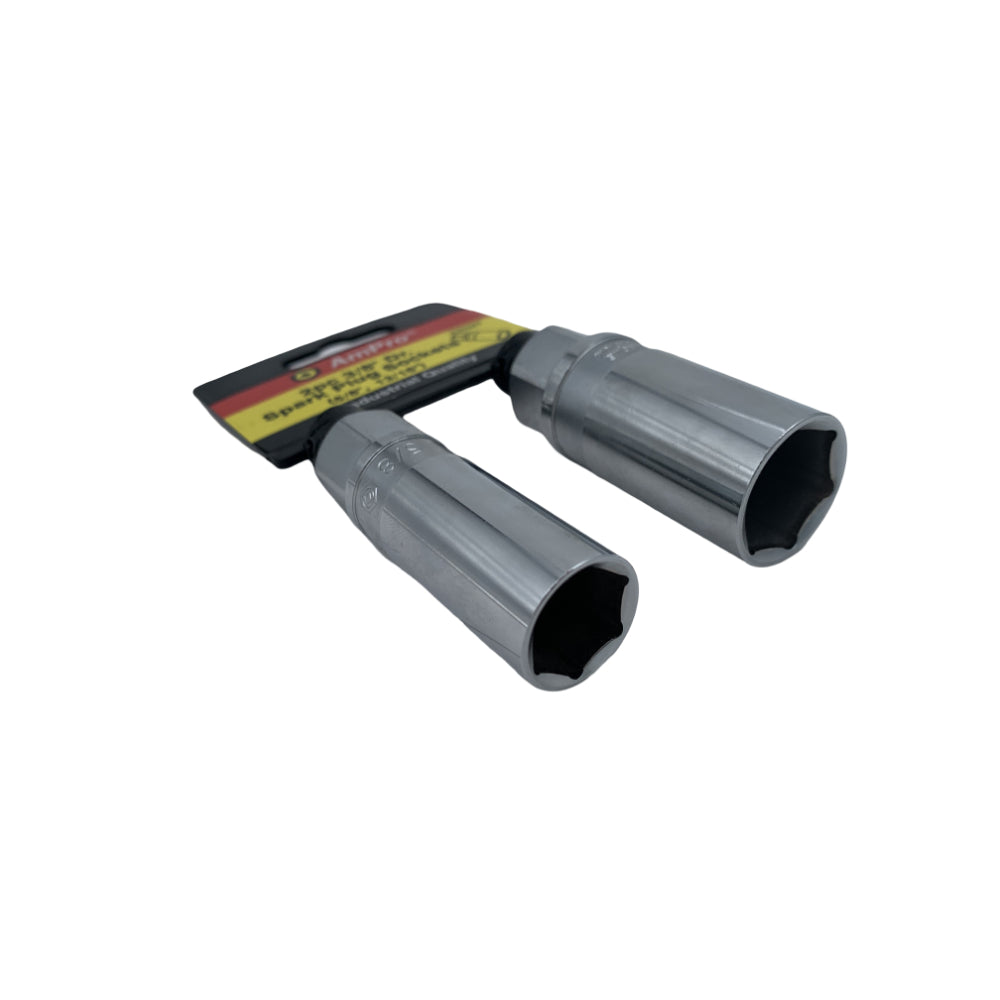 Juego de copas para bujia 2 piezas cuadrante 3/8" x 5/8" y 13/16" T33327 Ampro