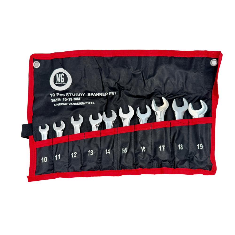 Juego de Llaves combinada brillante corta estuche tipo lona MG Black Jack