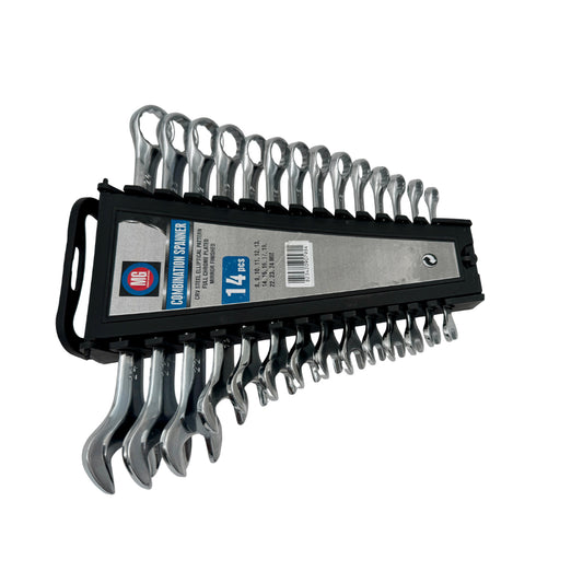 Juego de llaves combinadas brillantes milimétricas estuche rígido bjt196e MG Black Jack