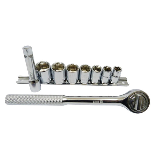 Juego de copas cuadrante 3/8 x 6 puntos 10 piezas 3/8 a 3/4 MG Baiter