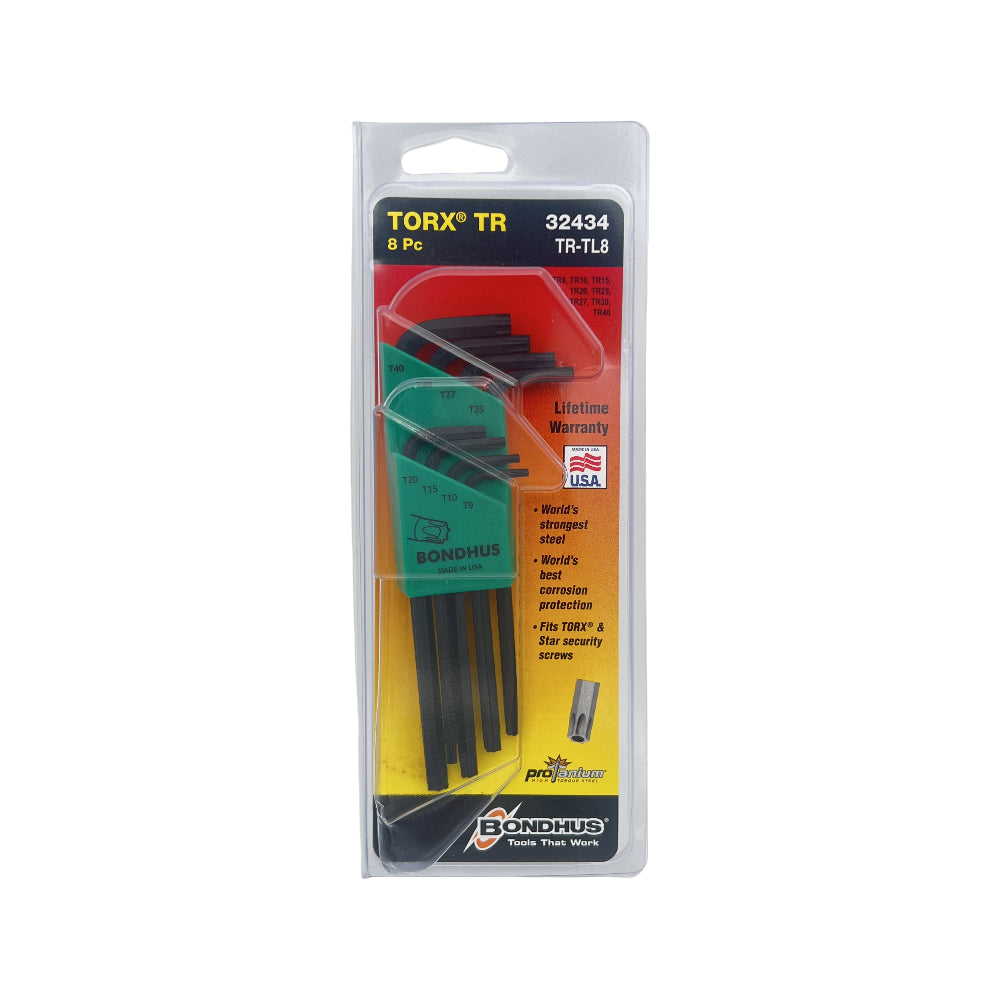 Juego de llaves Torx 8 piezas T9 - T40 32434 Bondhus