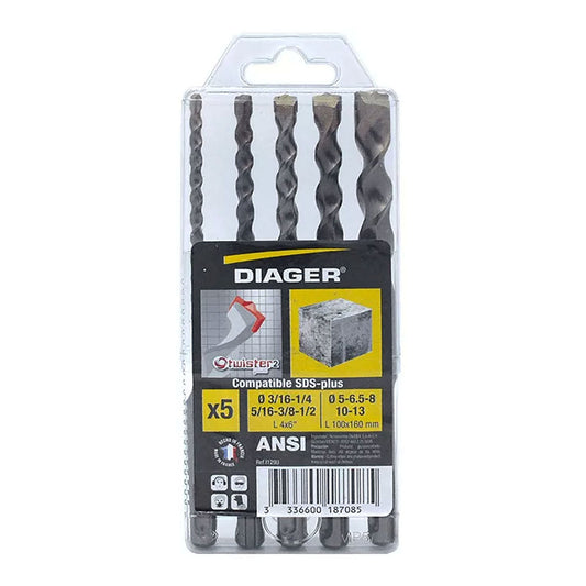 Juego de brocas SDS plus 5PZ 3/16 A 1/2 187085 Diager