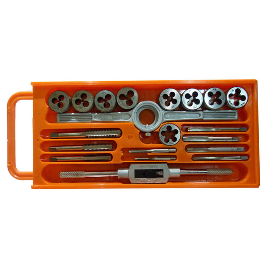 Juego de machuelos y dados 20 piezas Milimétricos 3x0.5 a 12x0.75 REF. 720 SKC