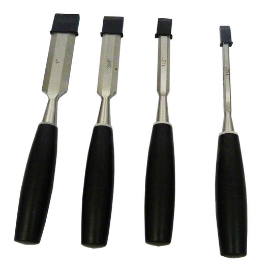 Juego de formones 4 piezas 1/4 - 1/2 - 3/4 - 1" 52165 MG Demax