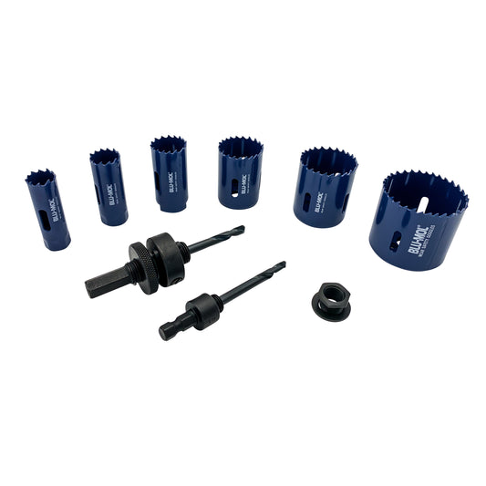 Juego de sierra copas hss 9 piezas 3/4 a 2.1/4 9592d Blumol