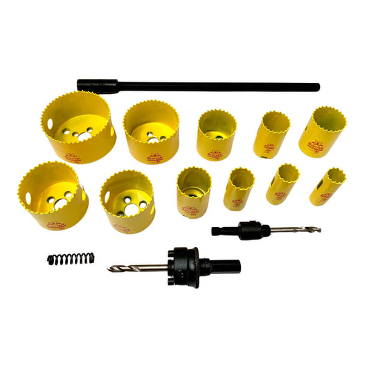 Juego sierra copa bimetálica 15PZ industrial 3/4" A 3" KFC11041-S