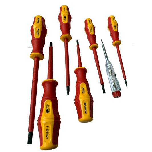 Juego de destornilladores electricista 7 piezas SCDR/VDE/7/ST Groz