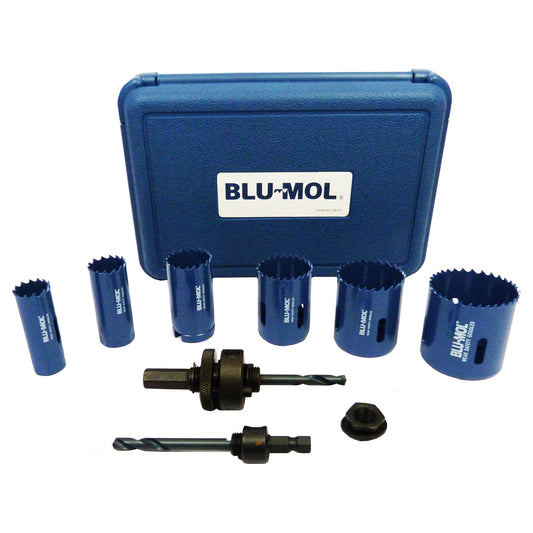 Juego de sierra copas hss 9 piezas 7/8 a 2.1/8 ref. 9591d Blumol