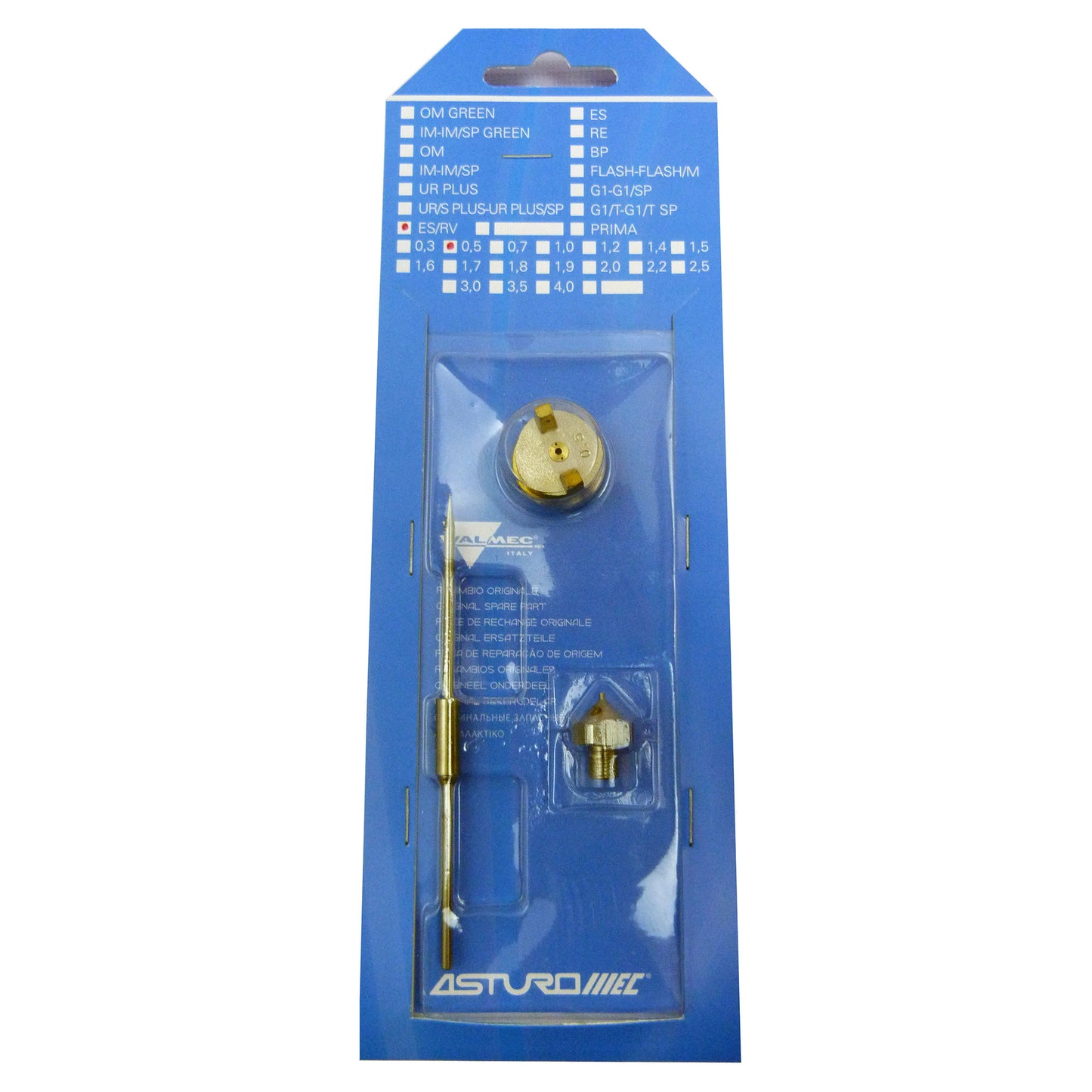 Kit aerografo boquilla abanico 0.5 ES/RV  40351 Asturo