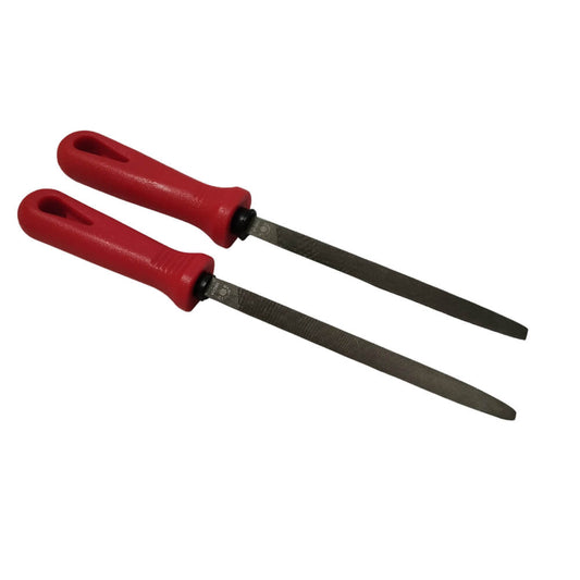 Lima triangular 6 pulgadas (150mm) con mango rojo MG Marigold