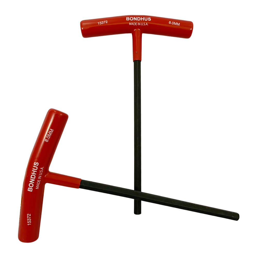 Llave allen en T 9 Pulgadas mango plastico 8mm 15372 Bondhus