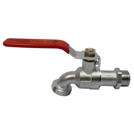 Llave final con rosca mango rojo 1/2 262003 Pegler