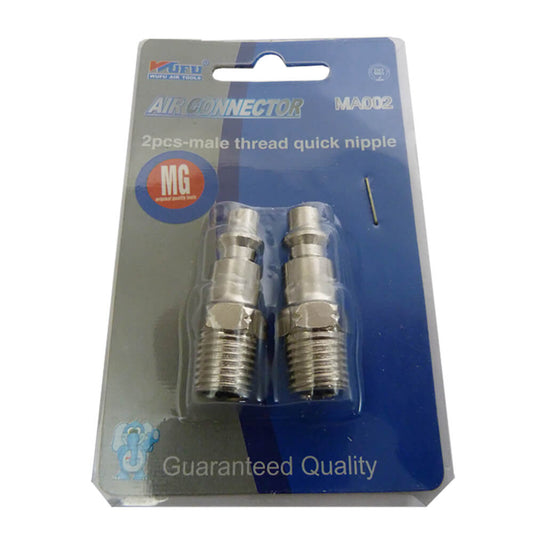 Fitting macho NPT 2 piezas 1/4 MA002 MG Wufu
