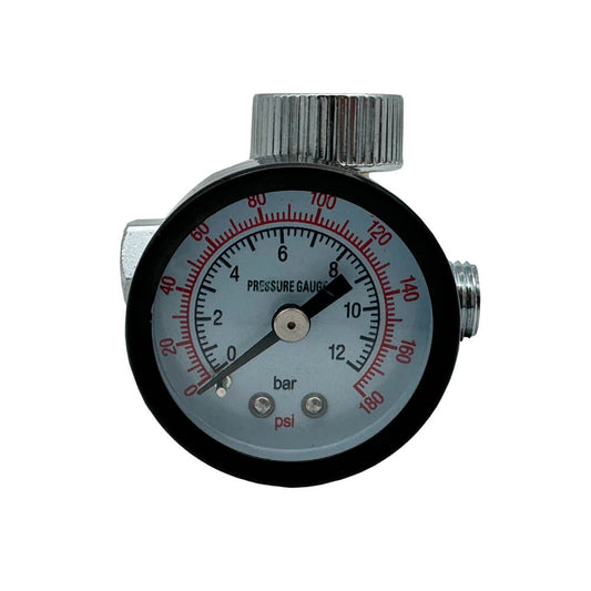 Válvula reguladora de aire 1/4 con manómetro 160PSI MF-5 MG WUFU