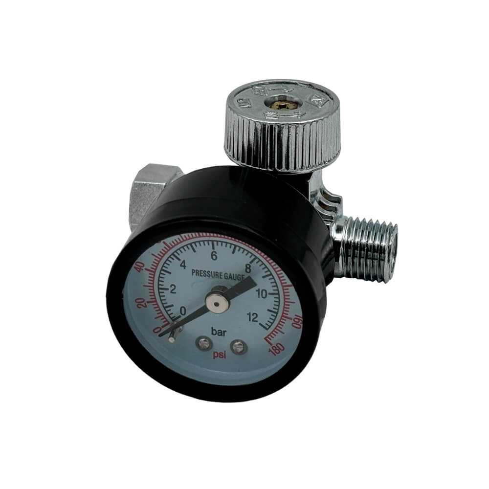 Válvula reguladora de aire 1/4 con manómetro 160PSI MF-5 MG WUFU