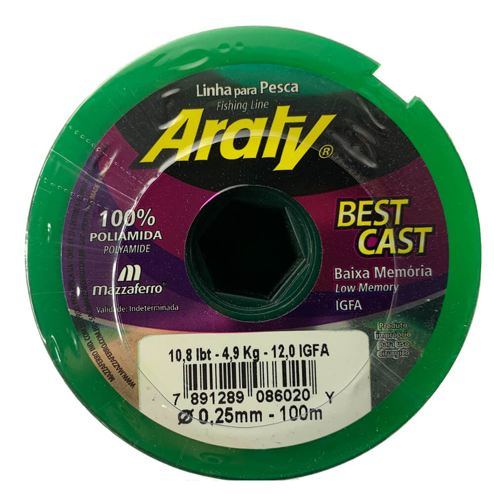 Nailon para pesca deportiva Best cast amarillo Araty