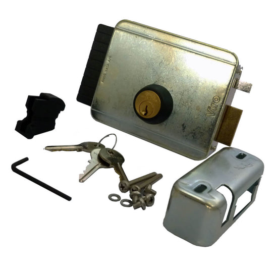 Cerradura electrica doble cilindro zincada V97 Viro