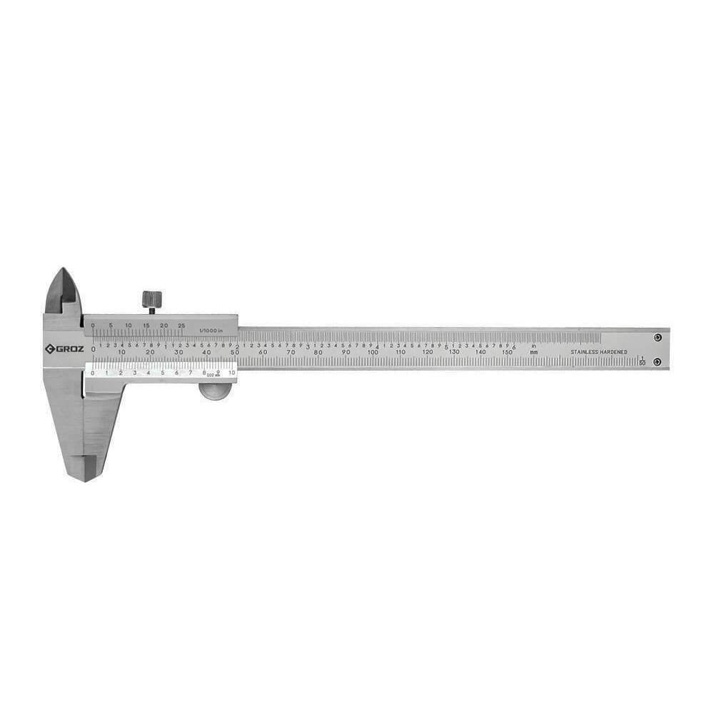 Calibrador pie de rey acero inoxidable 0 - 150 mm MILIMETROS Y PULGADAS VNC/6 Groz