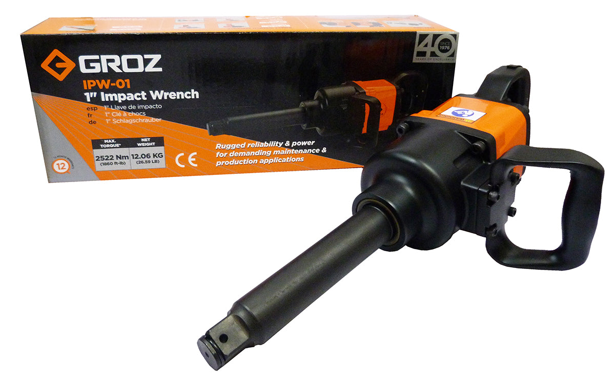 Pistola impacto pico largo 1 Pulgada 4000 Rpm torque 2522 IPW/0-1/STD Groz