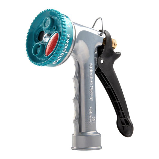 Pistola metálica para riego eje en bronce 4 chorros 584 Gilmour