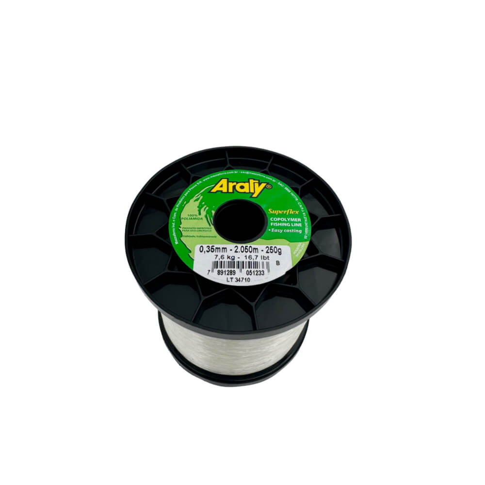 Rollo de nailon para pesca blanco Superflex Araty