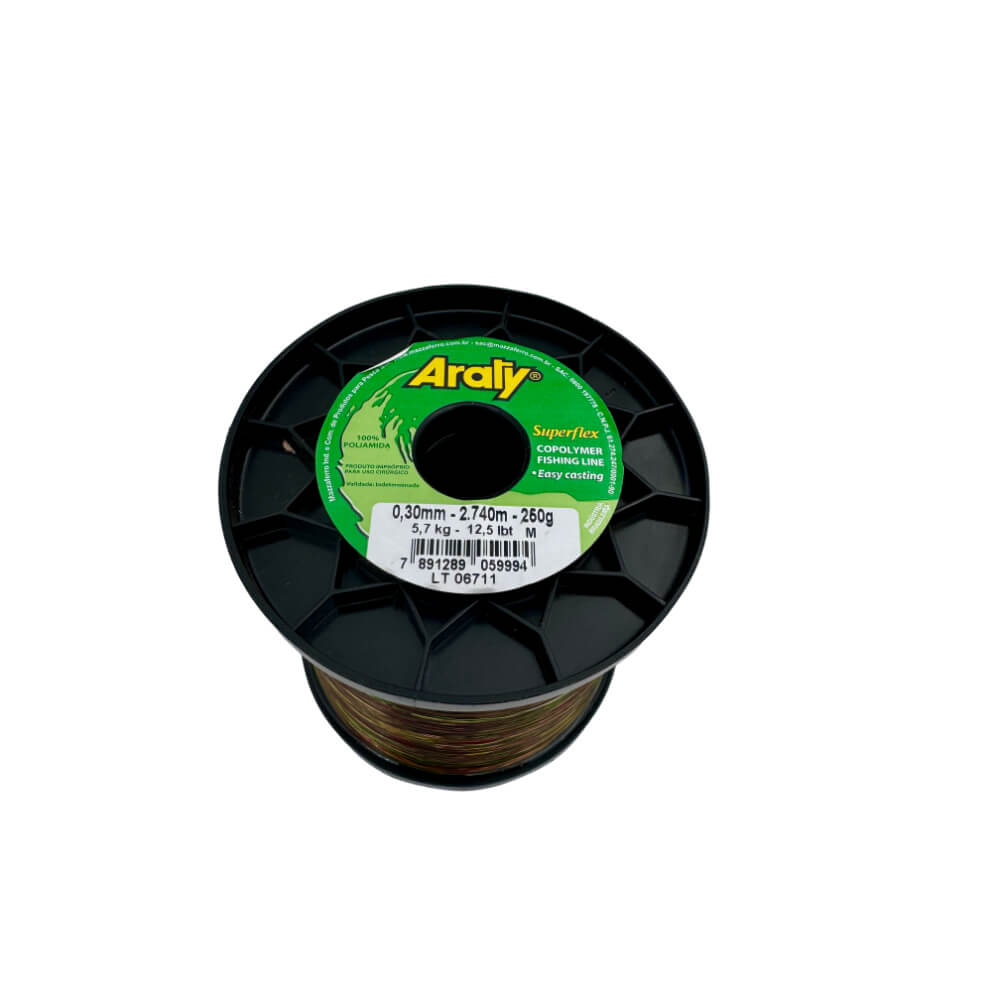 Rollo de nailon para pesca Multicolor Superflex Araty