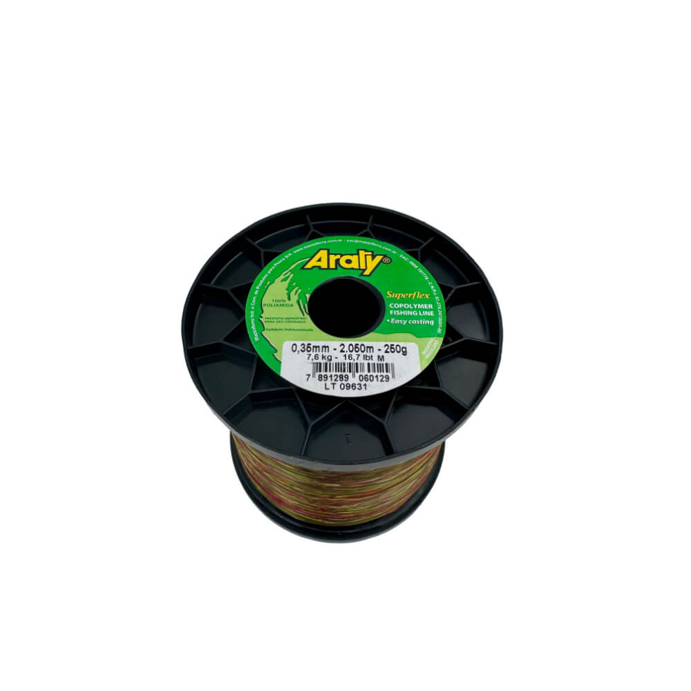 Rollo de nailon para pesca Multicolor Superflex Araty