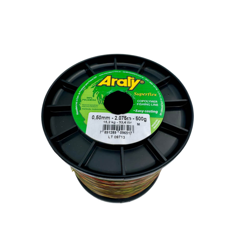 Rollo de nailon para pesca Multicolor Superflex Araty