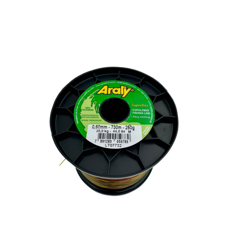 Rollo de nailon para pesca Multicolor Superflex Araty