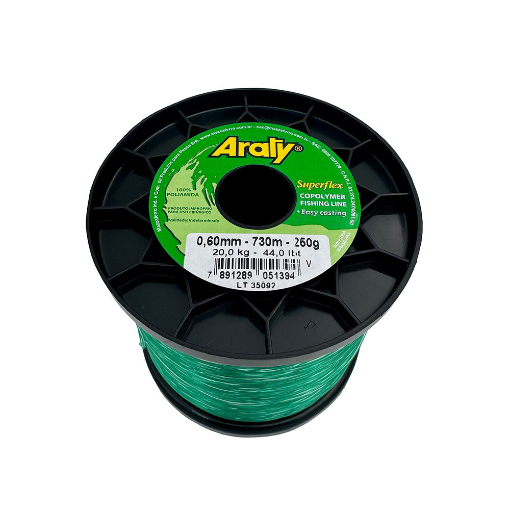 Rollo de nailon para pesca Verde Superflex Araty