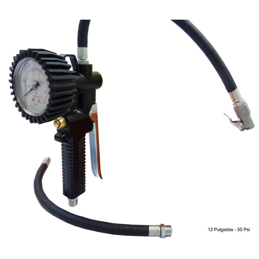 Valvula para inflar con manometro Groz