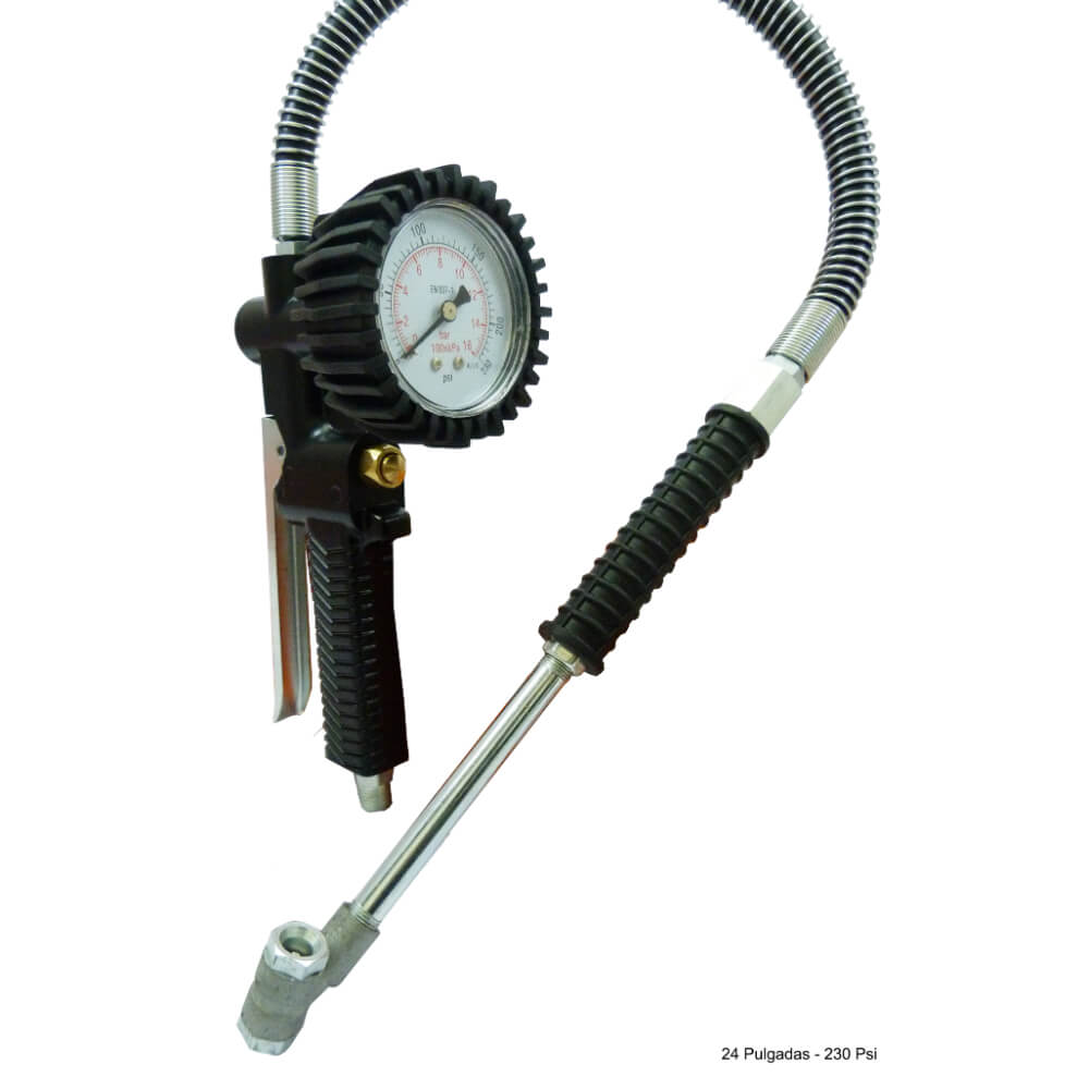 Valvula para inflar con manometro Groz