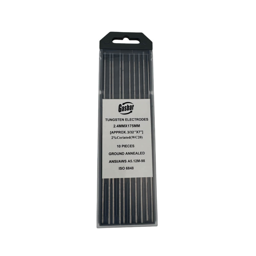Electrodo de tugsteno gris 175mm x 10 unidades WC20 MG Gasbar Kimpin