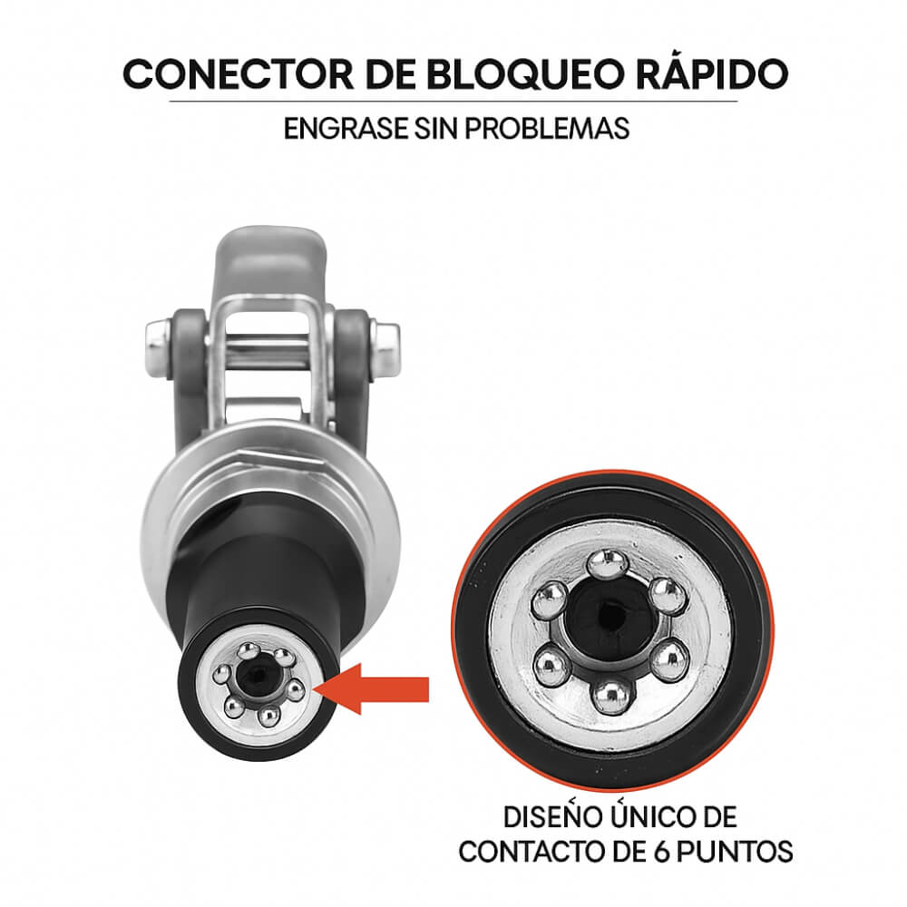 Boquilla con gatillo para engrasadora extra larga 80 mm HC/21L/N Groz