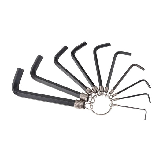 Juego de llaves brístol pulgadas tipo llavero 10 Piezas 1/16 - 3/8" ALN/HX-HX/10SAE Groz