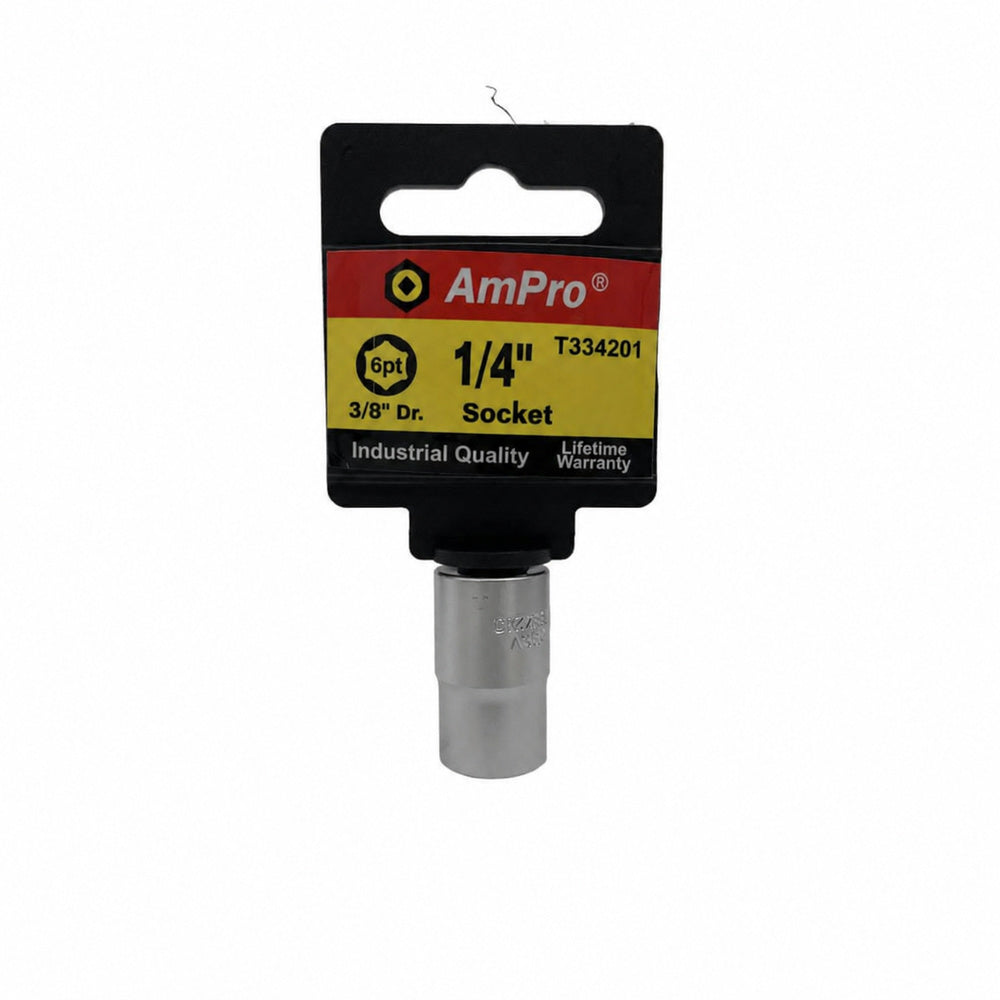 Copa en pulgadas corta acero cromo vanadio cuadrante 3/8" x 6 puntos  Ampro