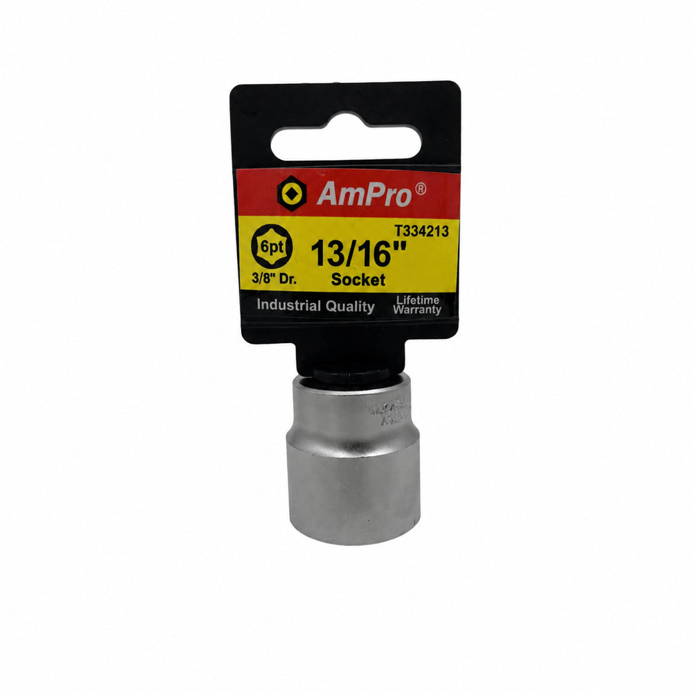 Copa en pulgadas corta acero cromo vanadio cuadrante 3/8" x 6 puntos  Ampro