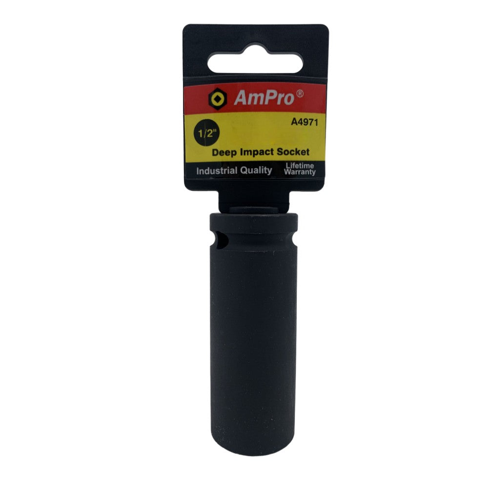 Copa de impacto larga milimetrica cuadrante 1/2" x 6 puntos Ampro