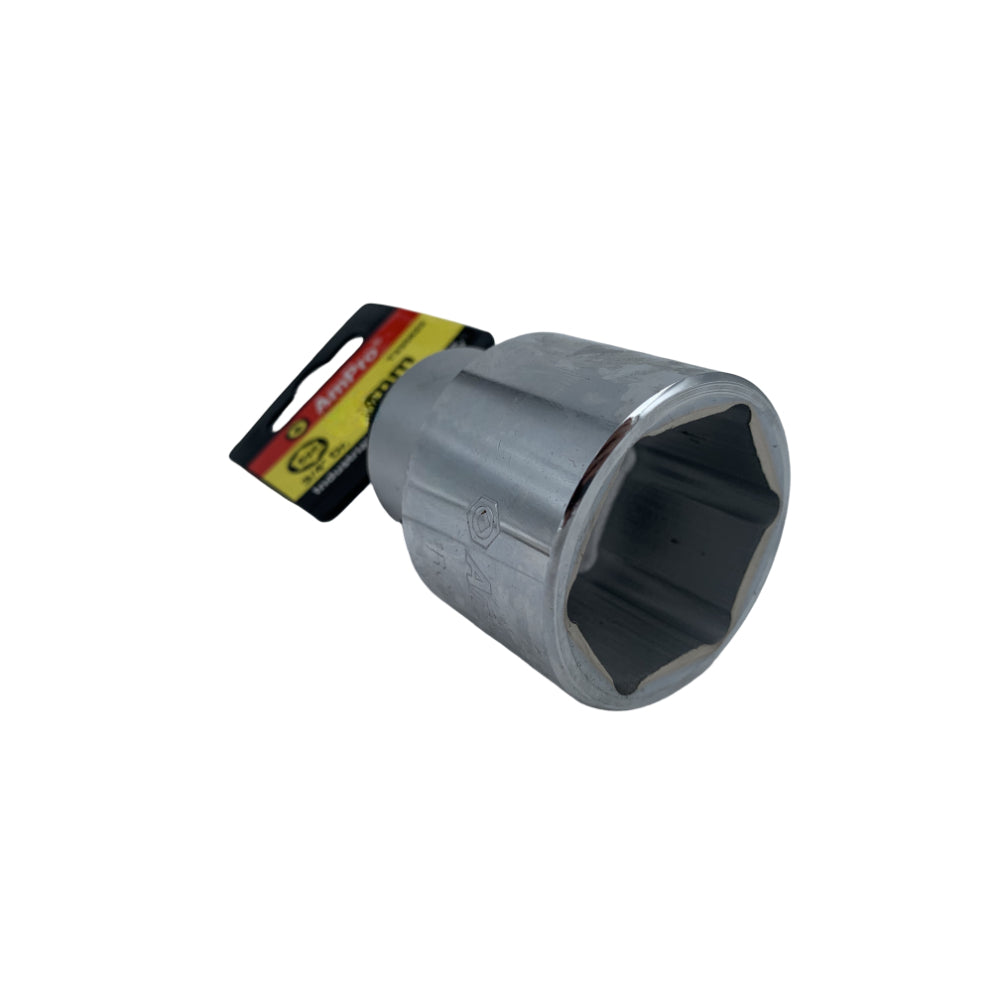 Copa milimetrica corta acero cromo vanadio cuadrante 3/4" x 6 puntos Ampro